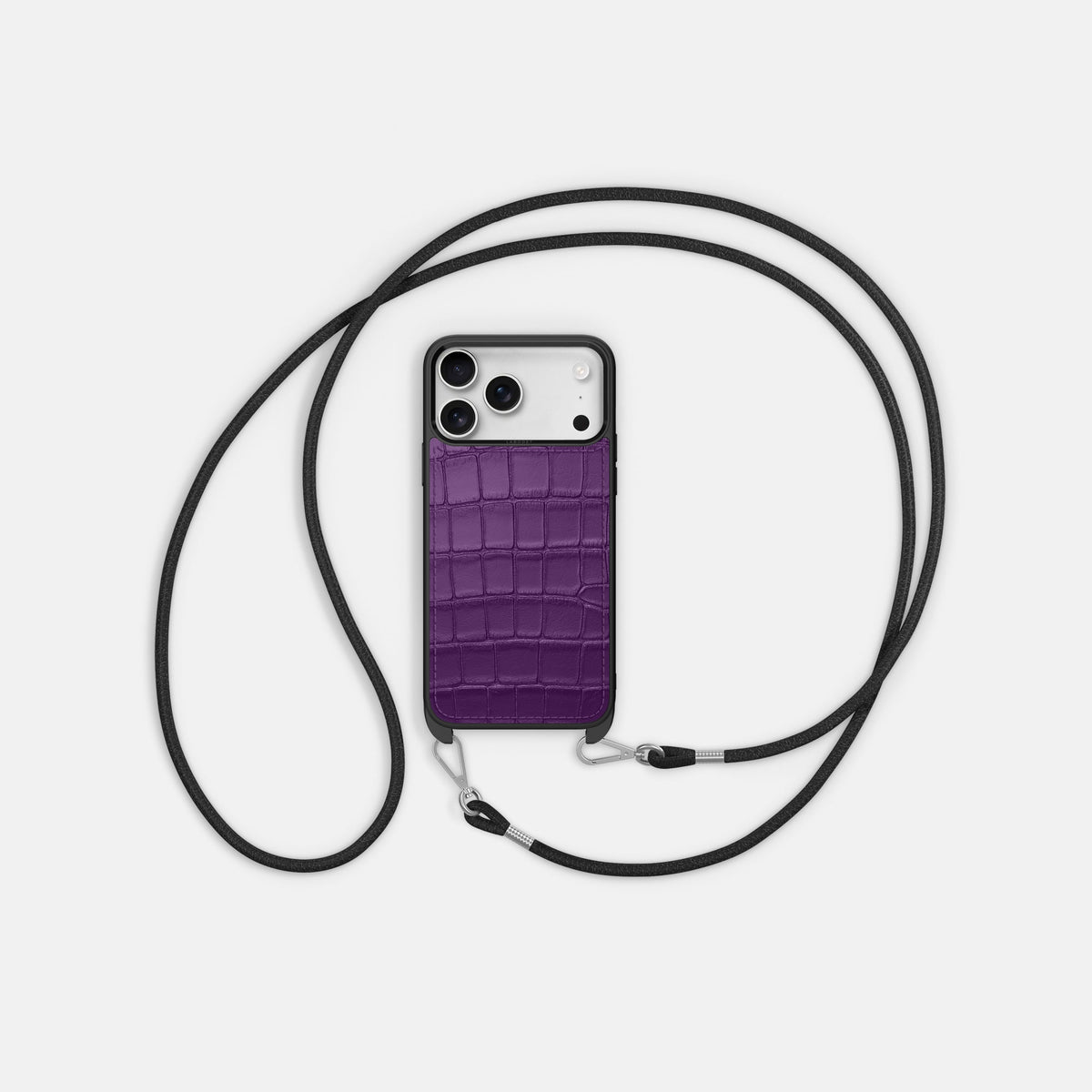 Crossbody Sport Case For iPhone 18 Pro Max In Alligator -5 | Purple