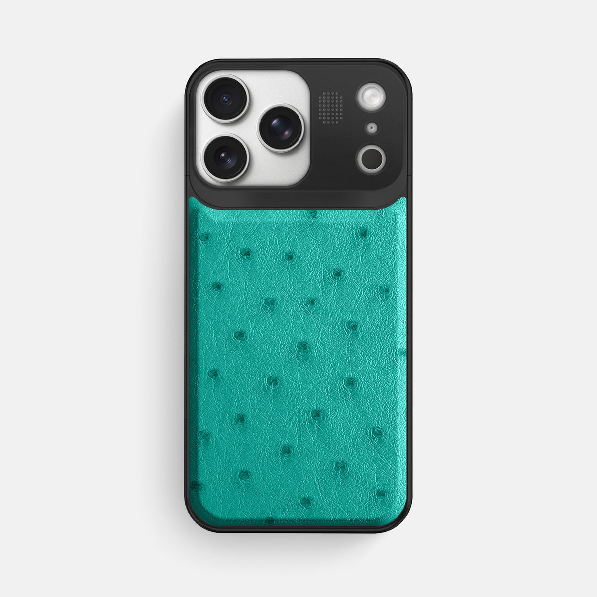 Metal Case For iPhone 17 Pro Max In Ostrich -1 | Turquoise-Black