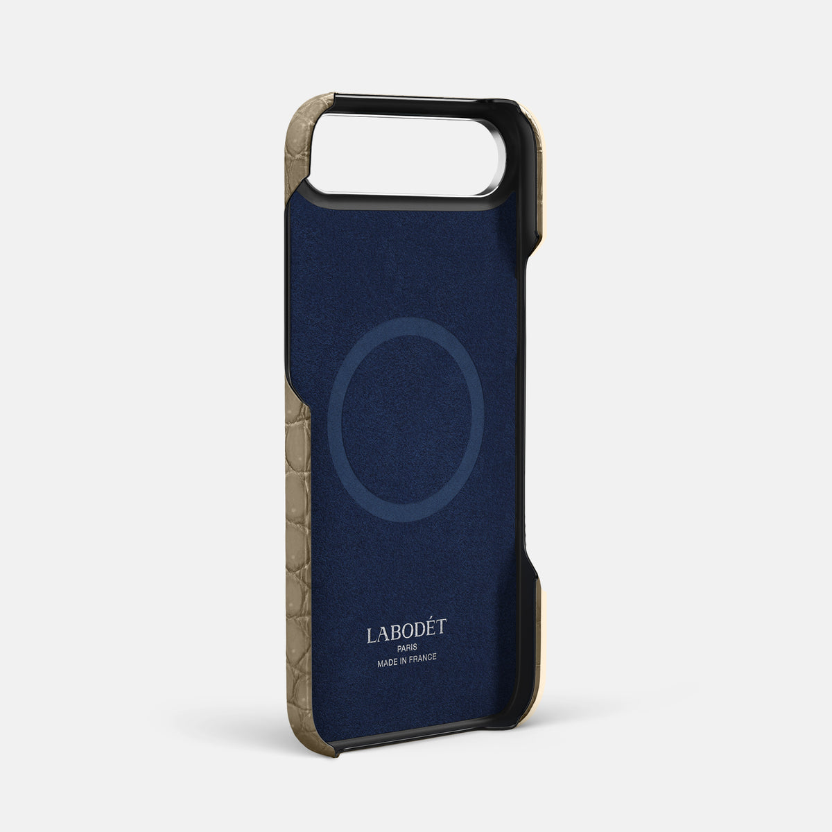 Classic Case For iPhone 17 Air In Porosus Crocodile -4 | Kaki-Green-Steel