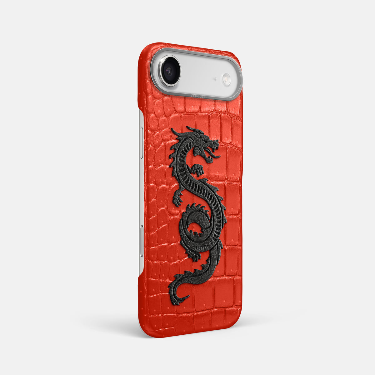 Classic Case With Carbon Dragon For iPhone 17 Air In Porosus Crocodile -2 | Rust-Steel