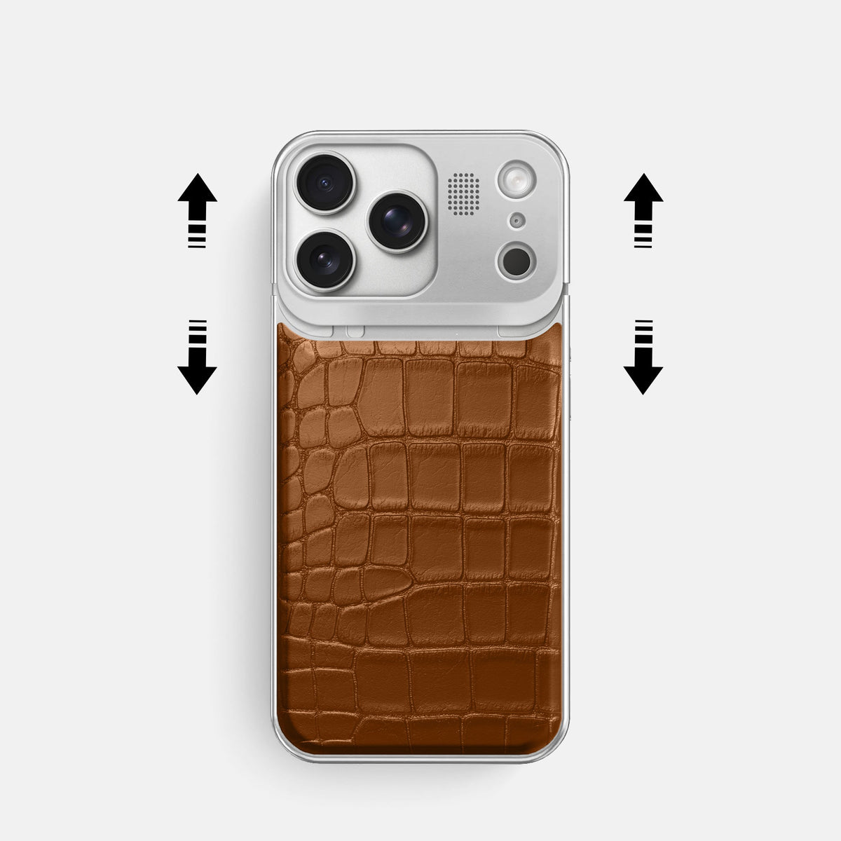 Metal Case For iPhone 18 Pro In Alligator -2 | Honey-Steel