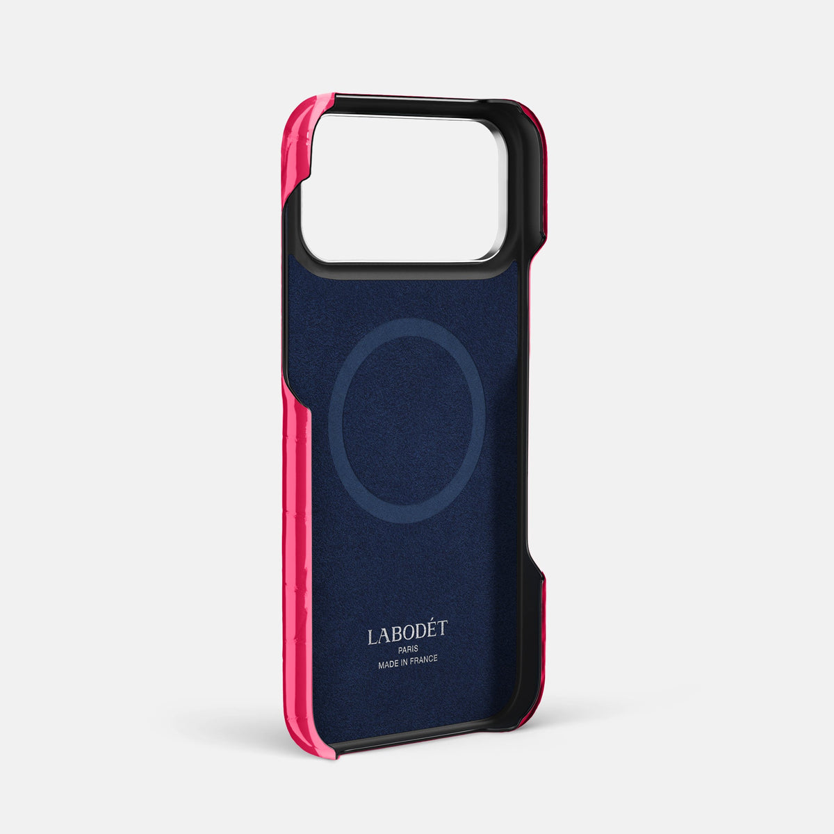 Classic Case With Carbon Dragon For iPhone 18 Pro Max In Shiny Alligator -4 | Pink-Panther-Steel