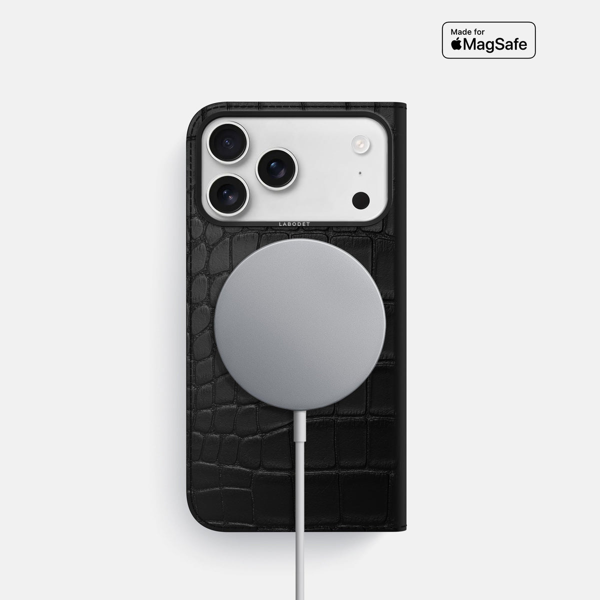 Folio Case For iPhone 18 Pro In Alligator -3 | Black-Black