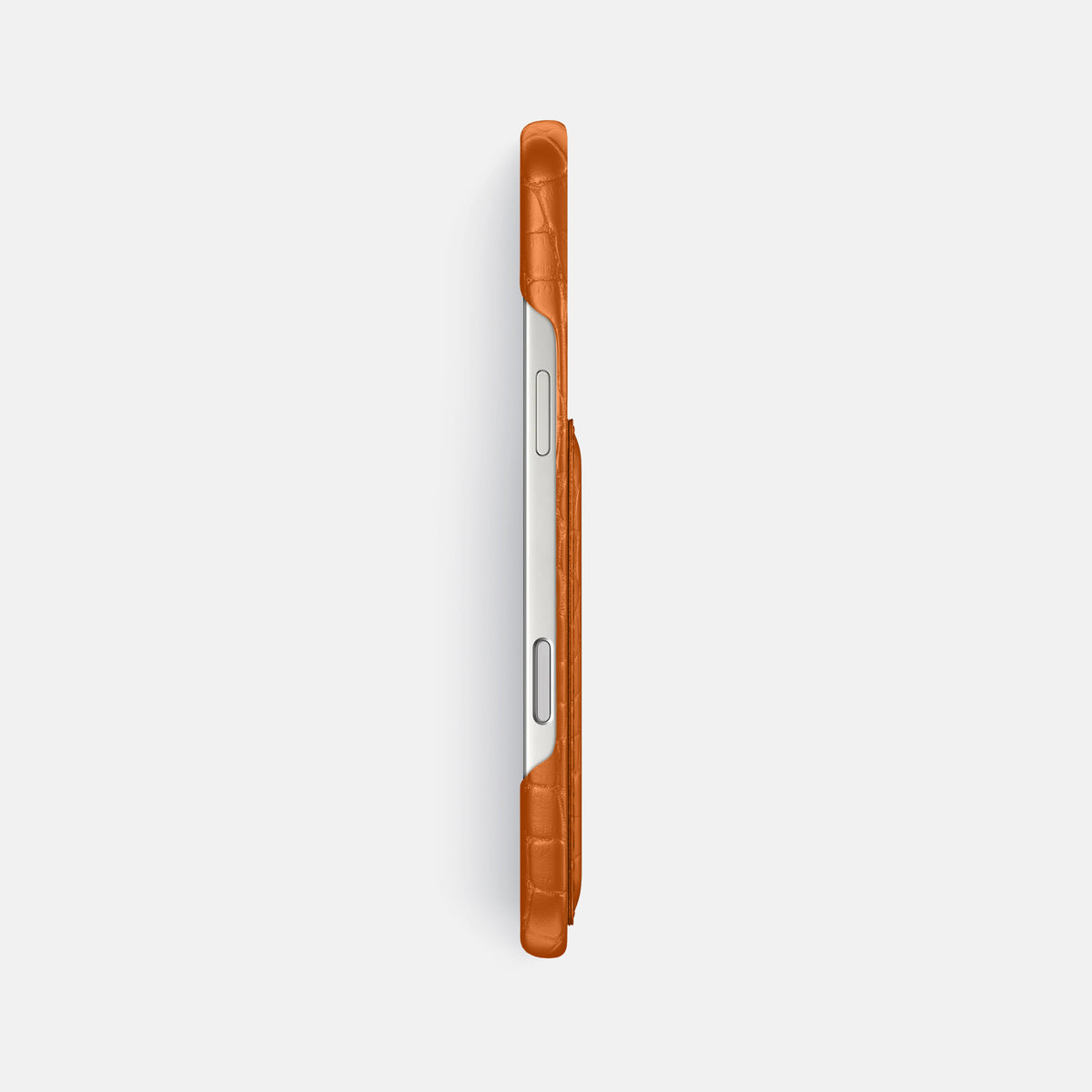 Slim Card Case For iPhone 17 Pro Max In Alligator -3 | Orange