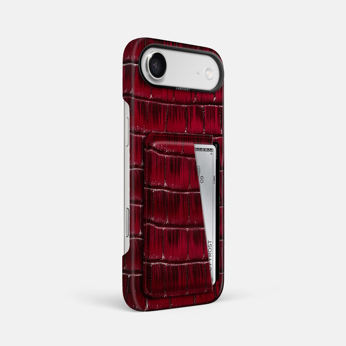 Double Card Case For iPhone 17 Air In Patina Alligator -2 | Havana-Burgundy-Black