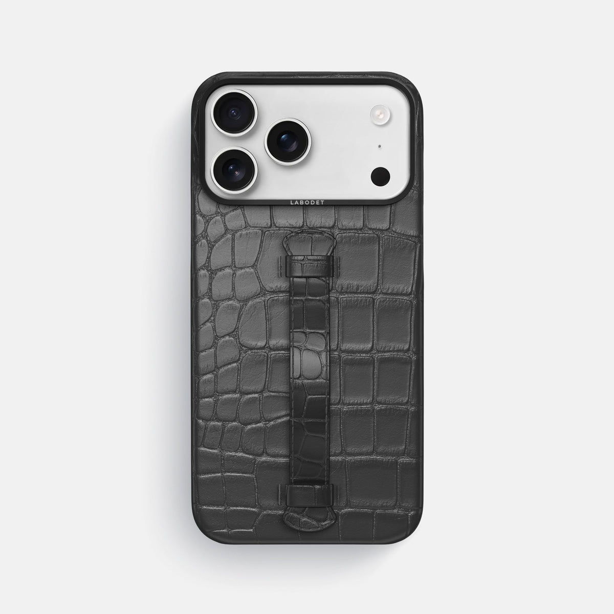 Center Handle For iPhone 18 Pro Max In Alligator -2 | Grey-Black