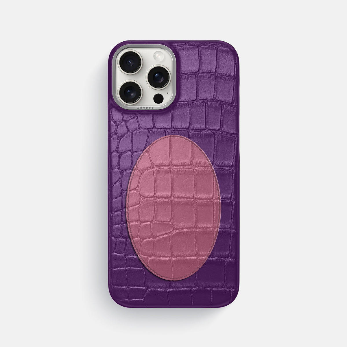 Classic Case With Oval For iPhone 16 Pro Max In Alligator -1 | Purple-Steel