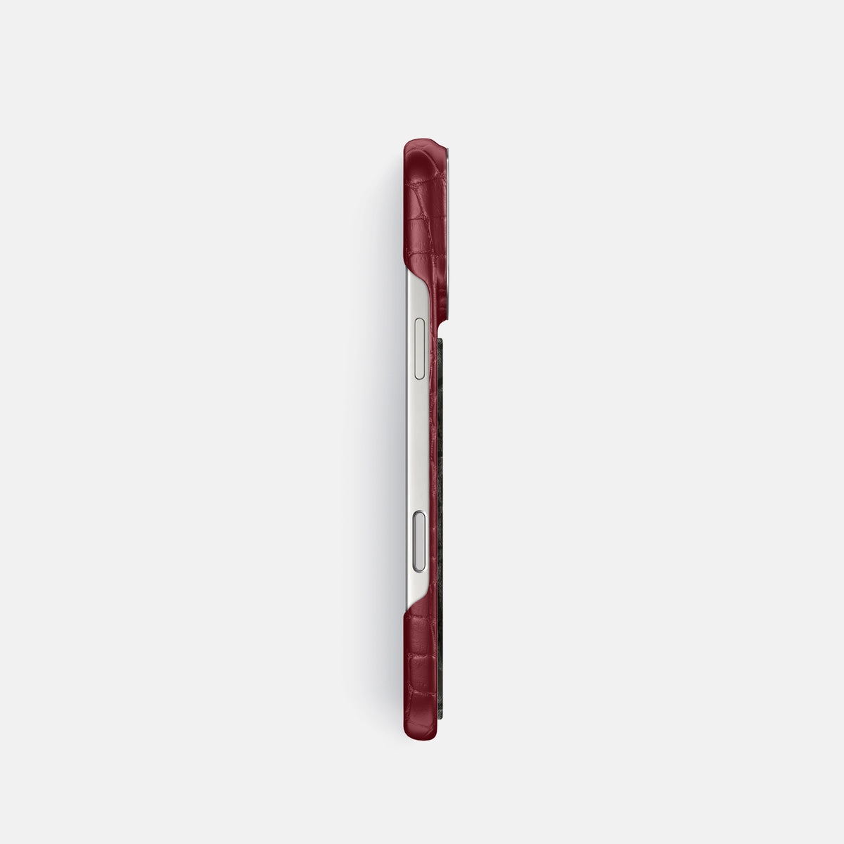 Classic Case With Carbon Dragon For iPhone 17 Pro In Alligator -3 | Burgundy-Steel