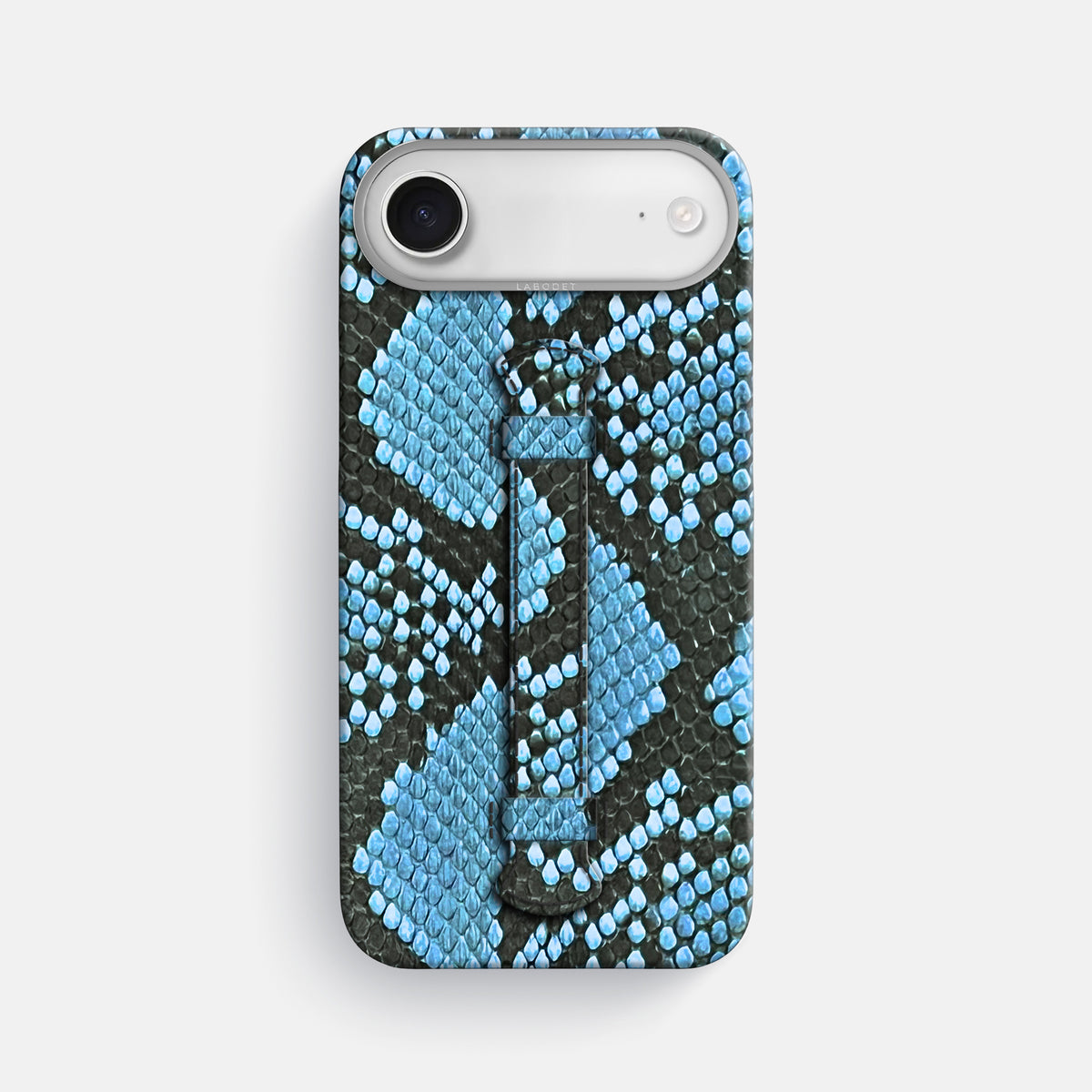 Center Handle For iPhone 17 Air In Deluxe Python -1 | Pacific-Blue-Steel