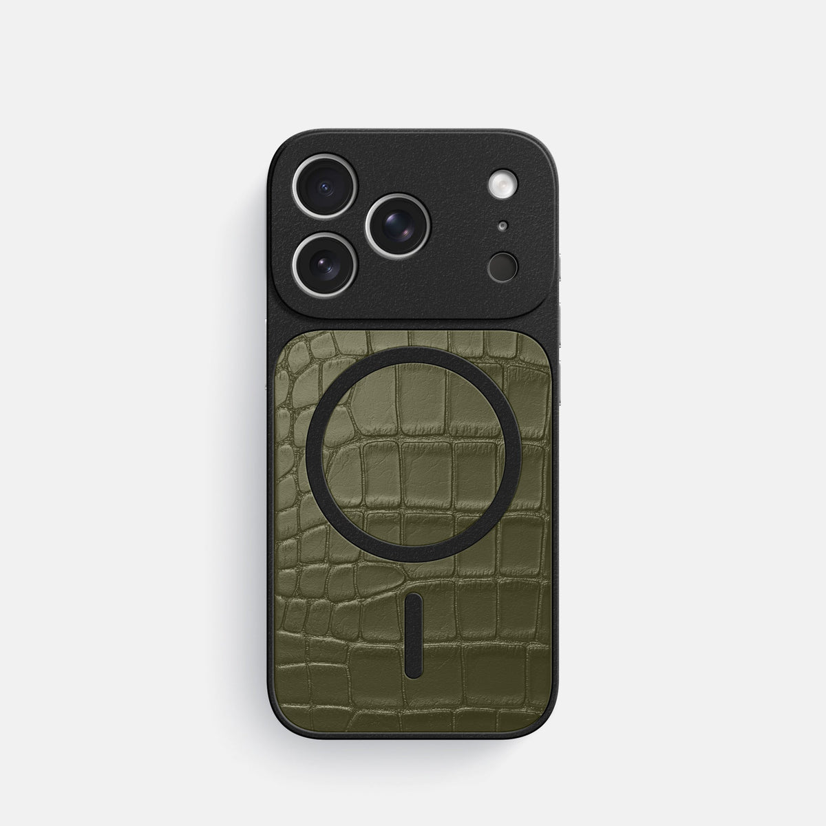 MagSafe Mask For iPhone 18 Pro In Alligator -3 | Kaki-Green