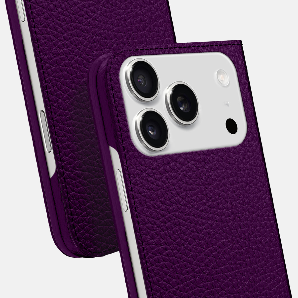 Folio Slim Case For iPhone 17 Pro In Calf -5 | Violet