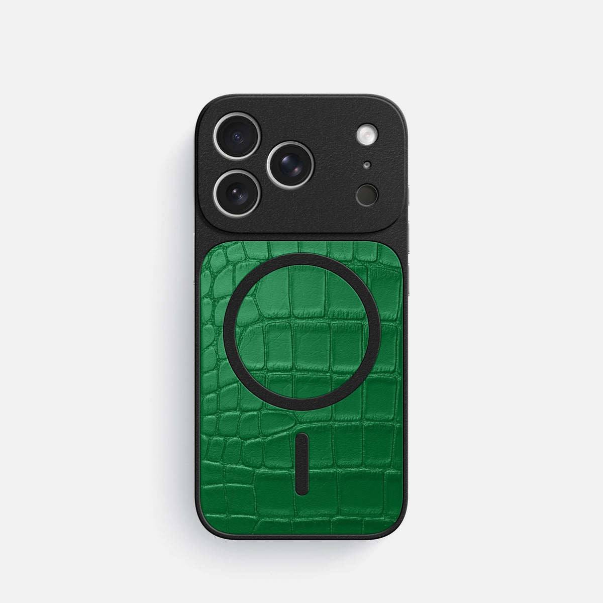 MagSafe Mask For iPhone 18 Pro In Alligator -3 | Forest-Green