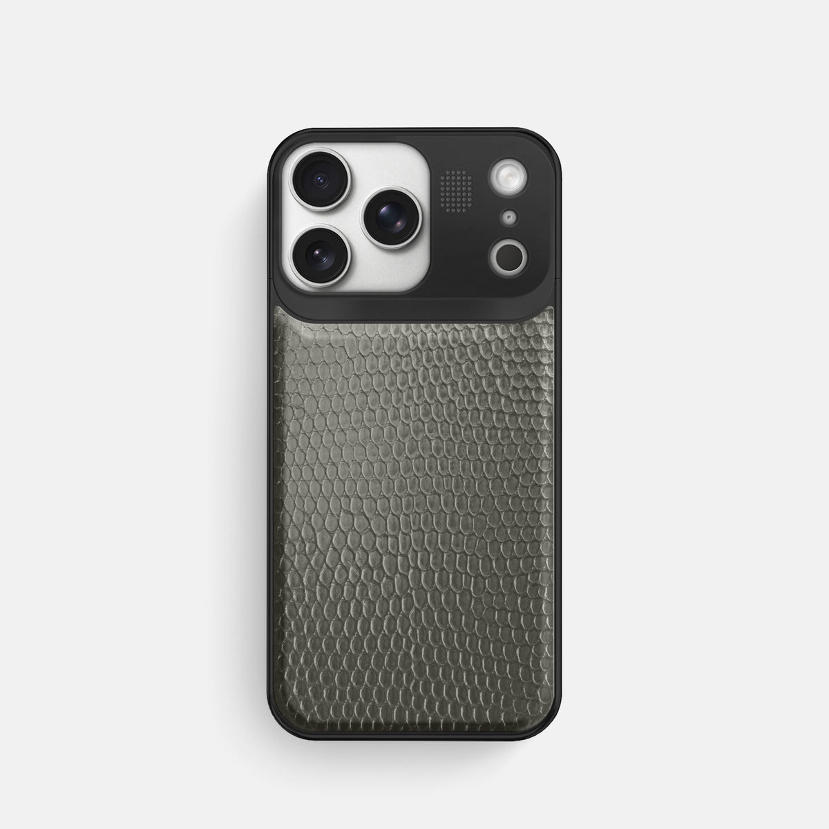 Metal Case For iPhone 17 Pro In Lizard -1 | Grey-Black