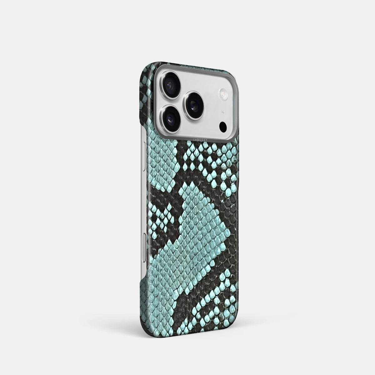 Classic Case For iPhone 18 Pro In Deluxe Python -2 | Blue-Lagoon-Steel