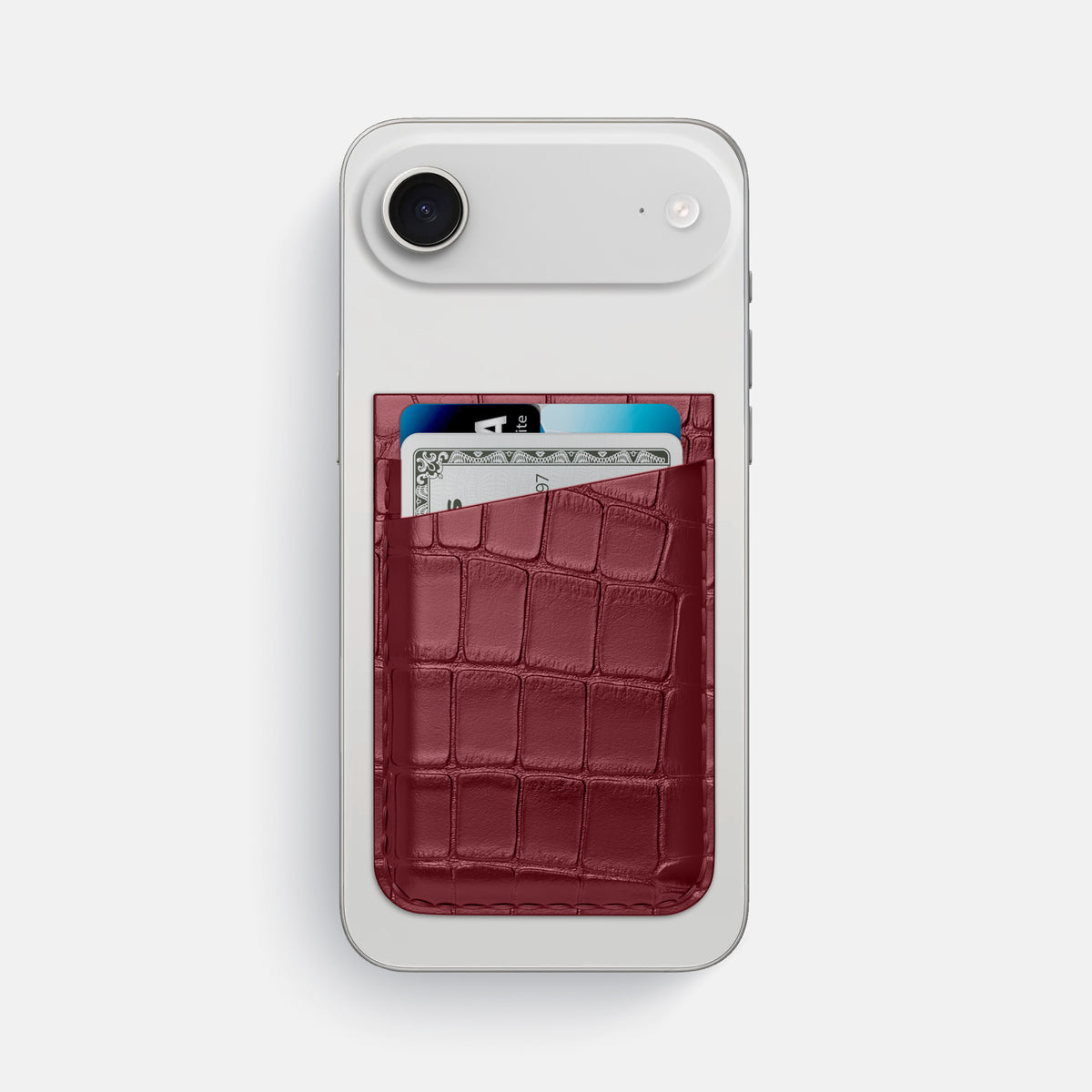 MagSafe Wallet For iPhone 17 Air In Alligator -1 | Burgundy