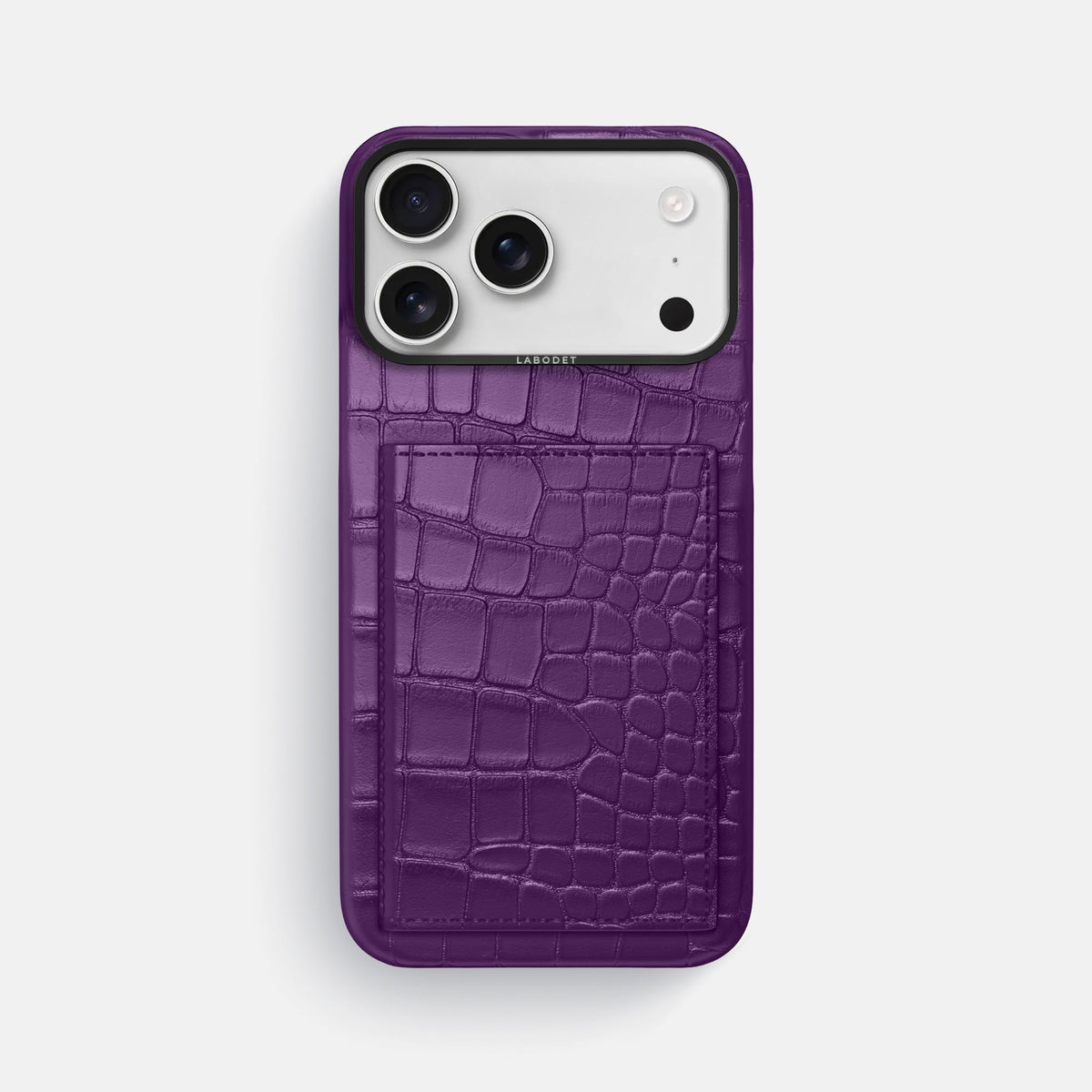 Bi-Fold Case For iPhone 18 Pro Max In Alligator -1 | Purple-Black