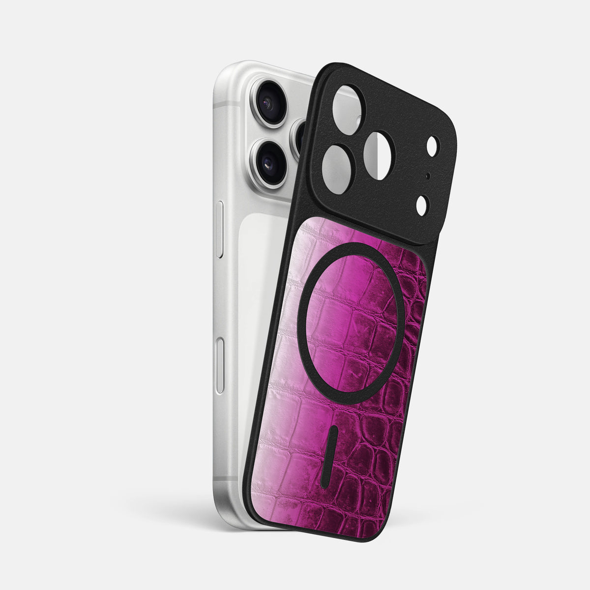 MagSafe Mask For iPhone 17 Pro Max In Himalayan Crocodile -1 | Fuchsia