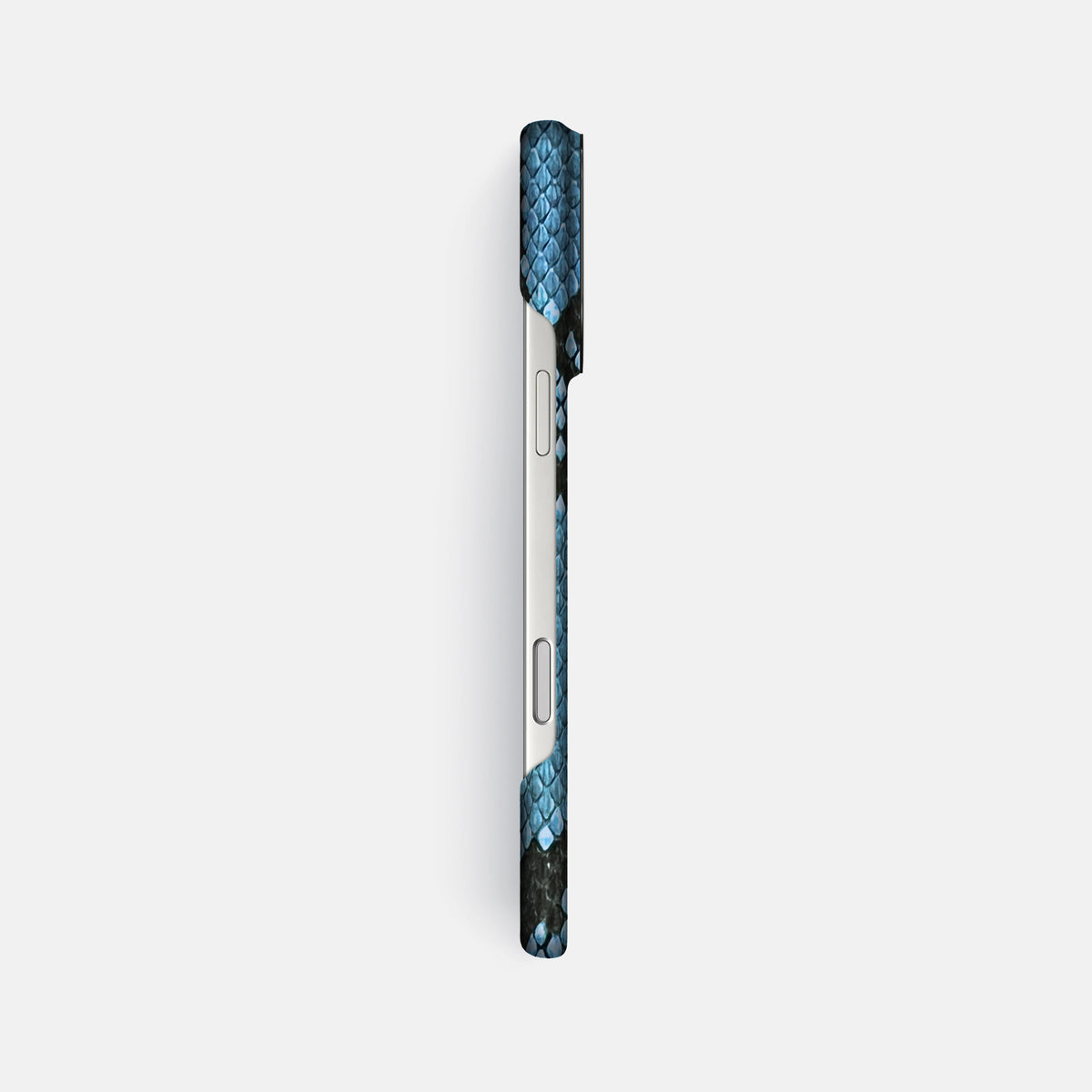 Classic Case For iPhone 17 Pro Max In Deluxe Python -3 | Pacific-Blue-Black