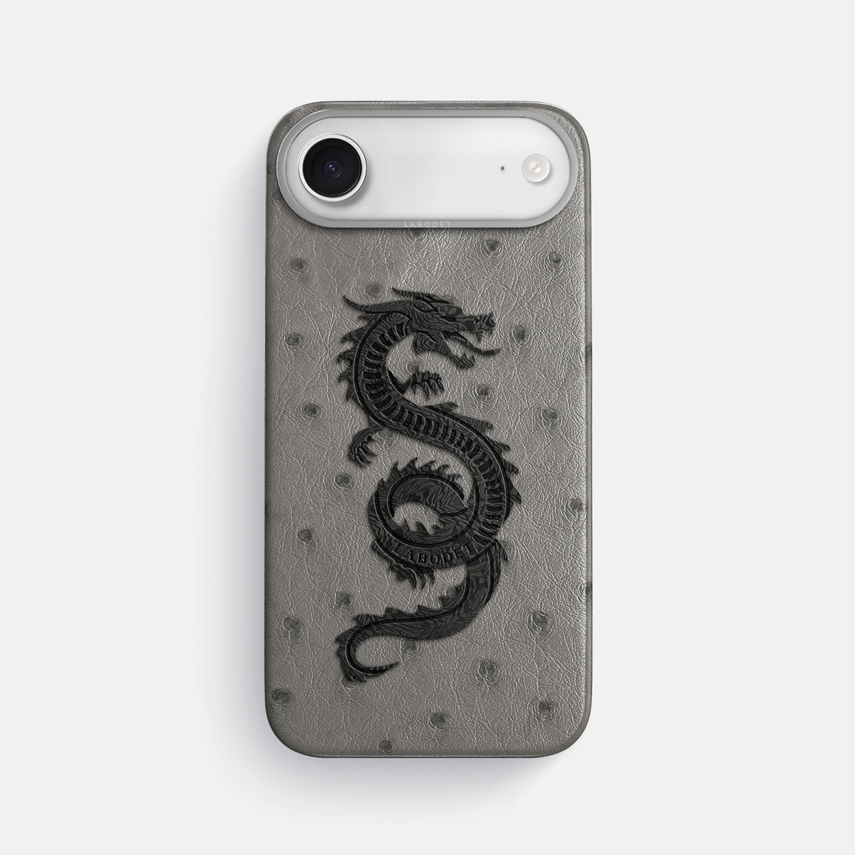 Classic Case With Carbon Dragon For iPhone 17 Air In Ostrich -1 | Grey-Steel