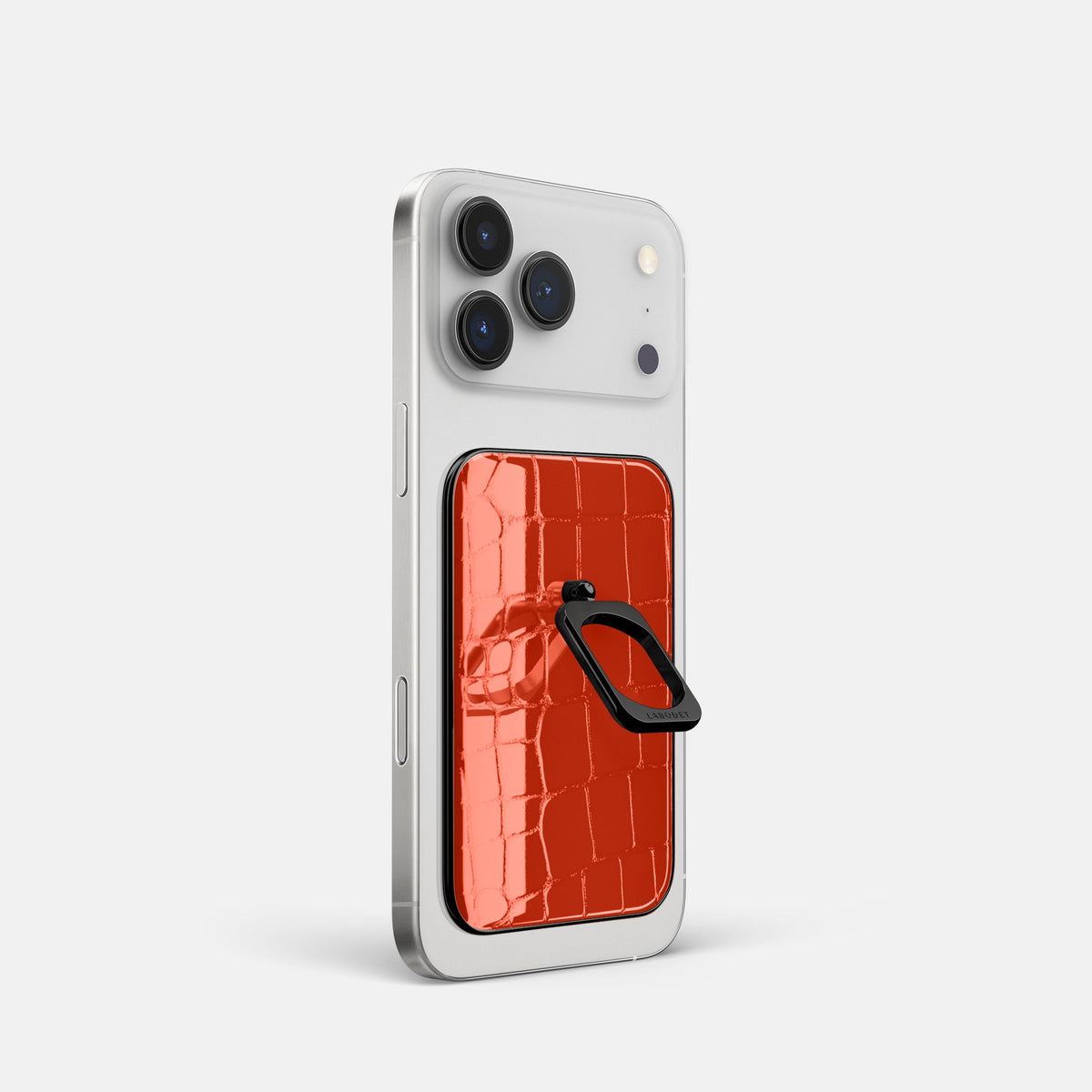 MagSafe Ring For iPhone 18 Pro In Shiny Alligator -1 | Orange-Black