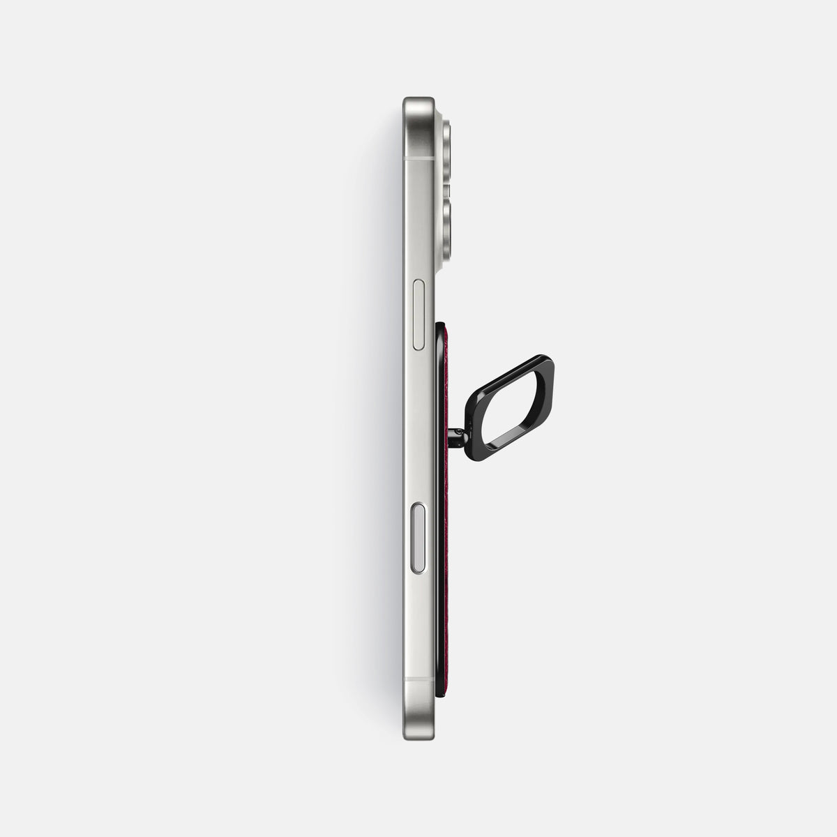 MagSafe Ring For iPhone 17 Pro Max In Ostrich -3 | Bordeaux-Black