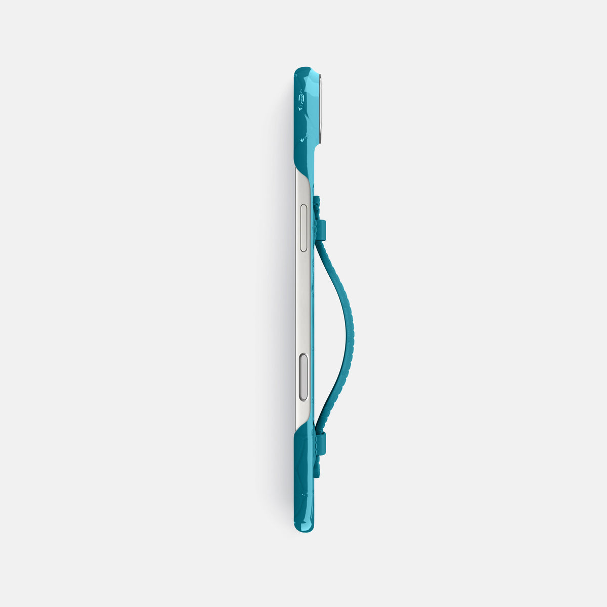 Center Handle For iPhone 17 Air In Shiny Alligator -2 | Curacao-Steel