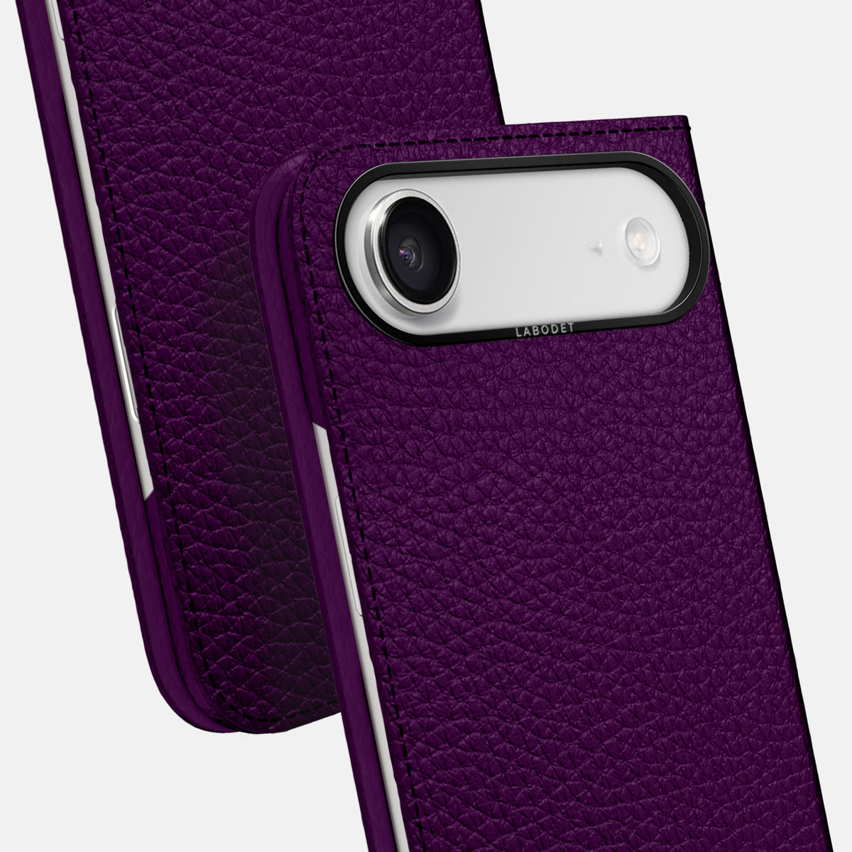 Folio Case For iPhone 17 Air In Calf -5 | Violet-Black