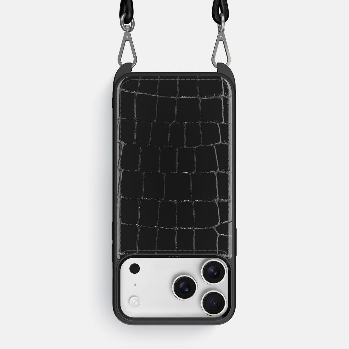 Crossbody Sport Case For iPhone 17 Pro Max In Shiny Alligator -1 | Black