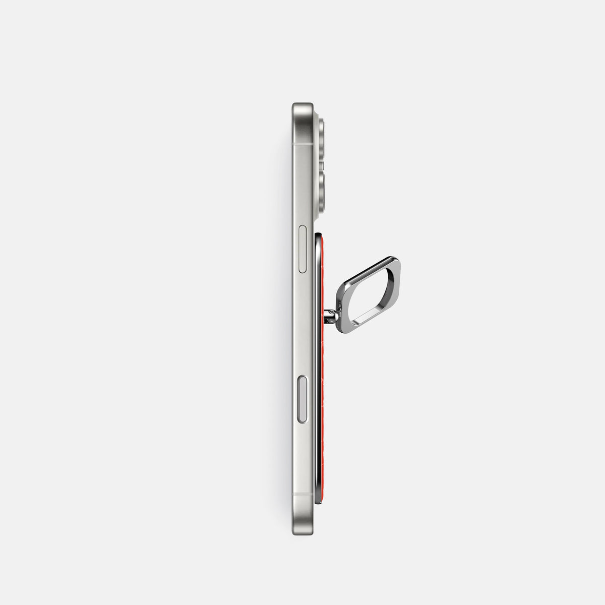 MagSafe Ring For iPhone 17 Pro In Shiny Alligator -3 | Coral-Orange-Steel