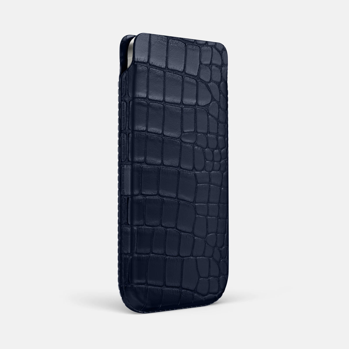 Pouch Case For iPhone 18 Pro Max In Alligator -2 | Navy-Blue
