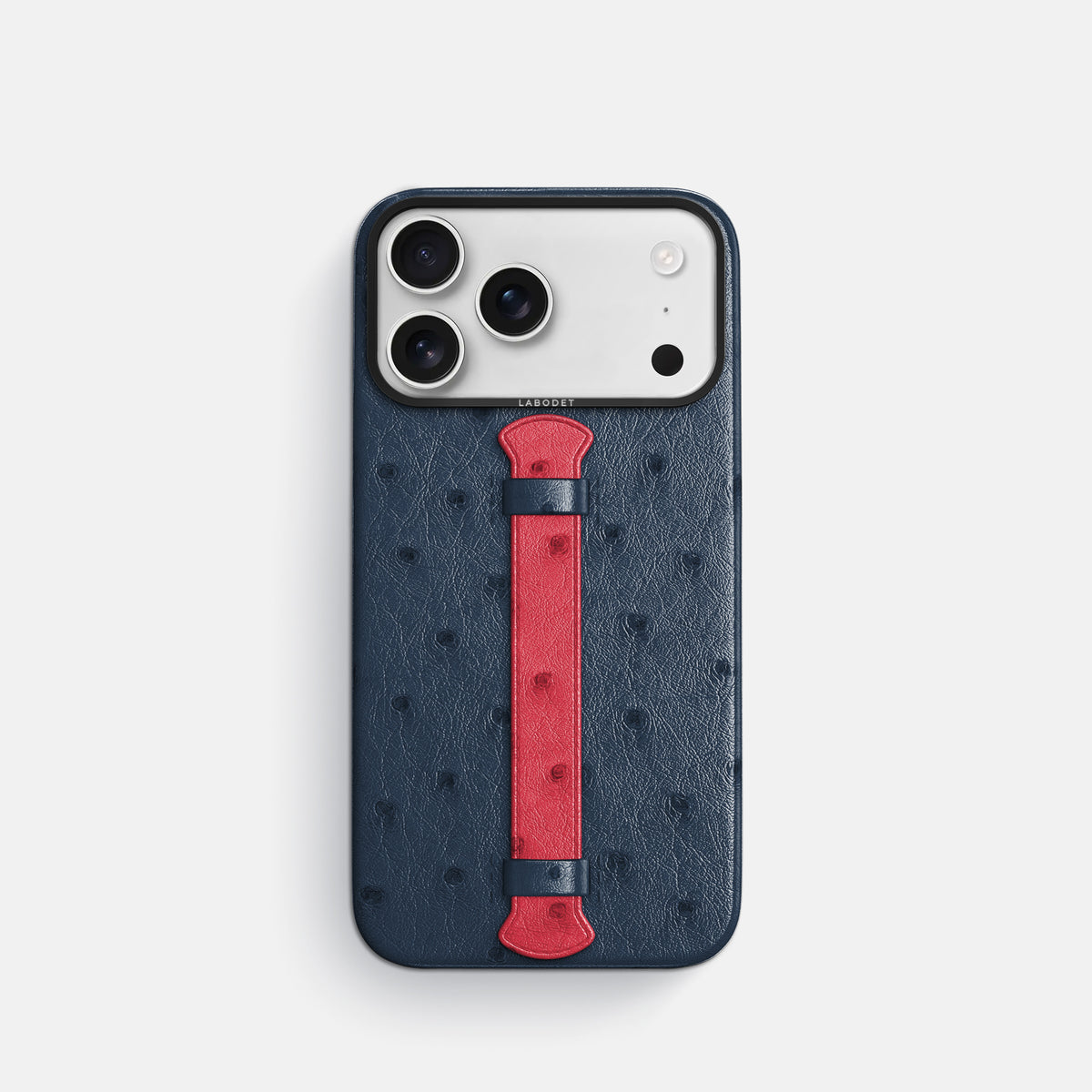 Center Handle Coloré For iPhone 17 Pro In Ostrich -1 | Navy-Blue-Black