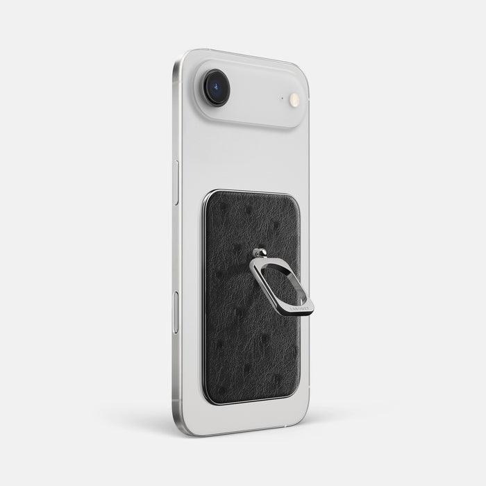 MagSafe Ring For iPhone 17 Air In Ostrich -1 | Black-Steel