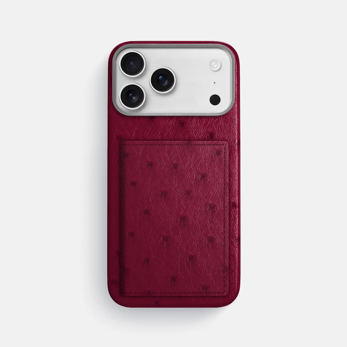Bi-Fold Case For iPhone 18 Pro Max In Ostrich -1 | Bordeaux-Steel