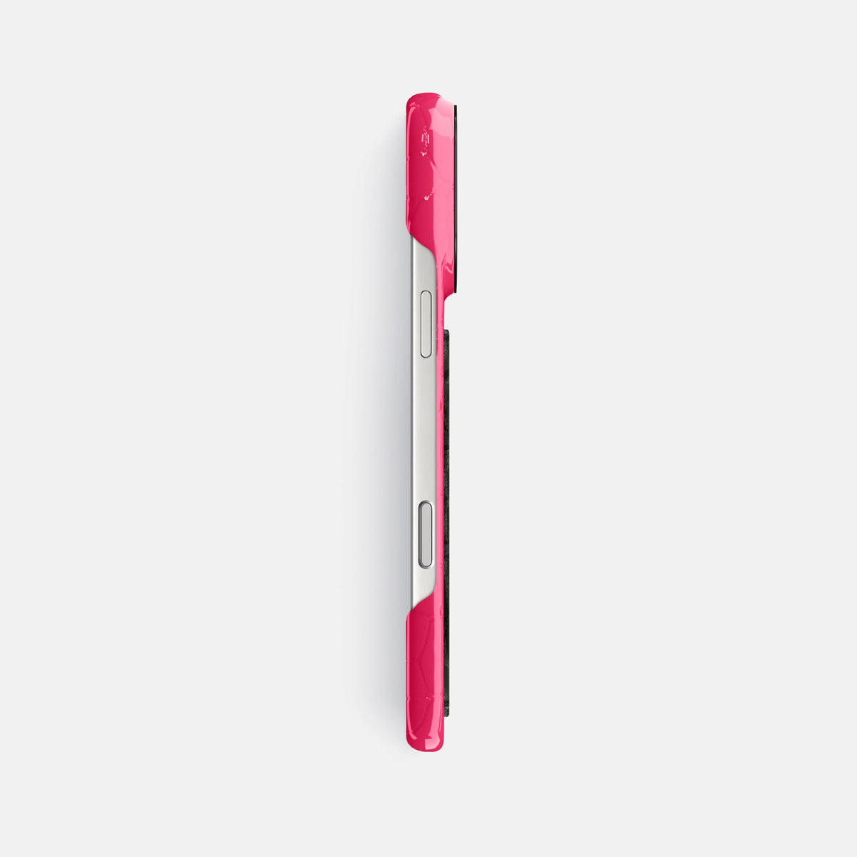 Classic Case With Carbon Dragon For iPhone 18 Pro Max In Shiny Alligator -3 | Pink-Panther-Black