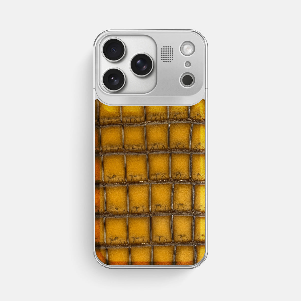 Metal Case For iPhone 17 Pro Max In Patina Alligator -1 | Sydney-Steel
