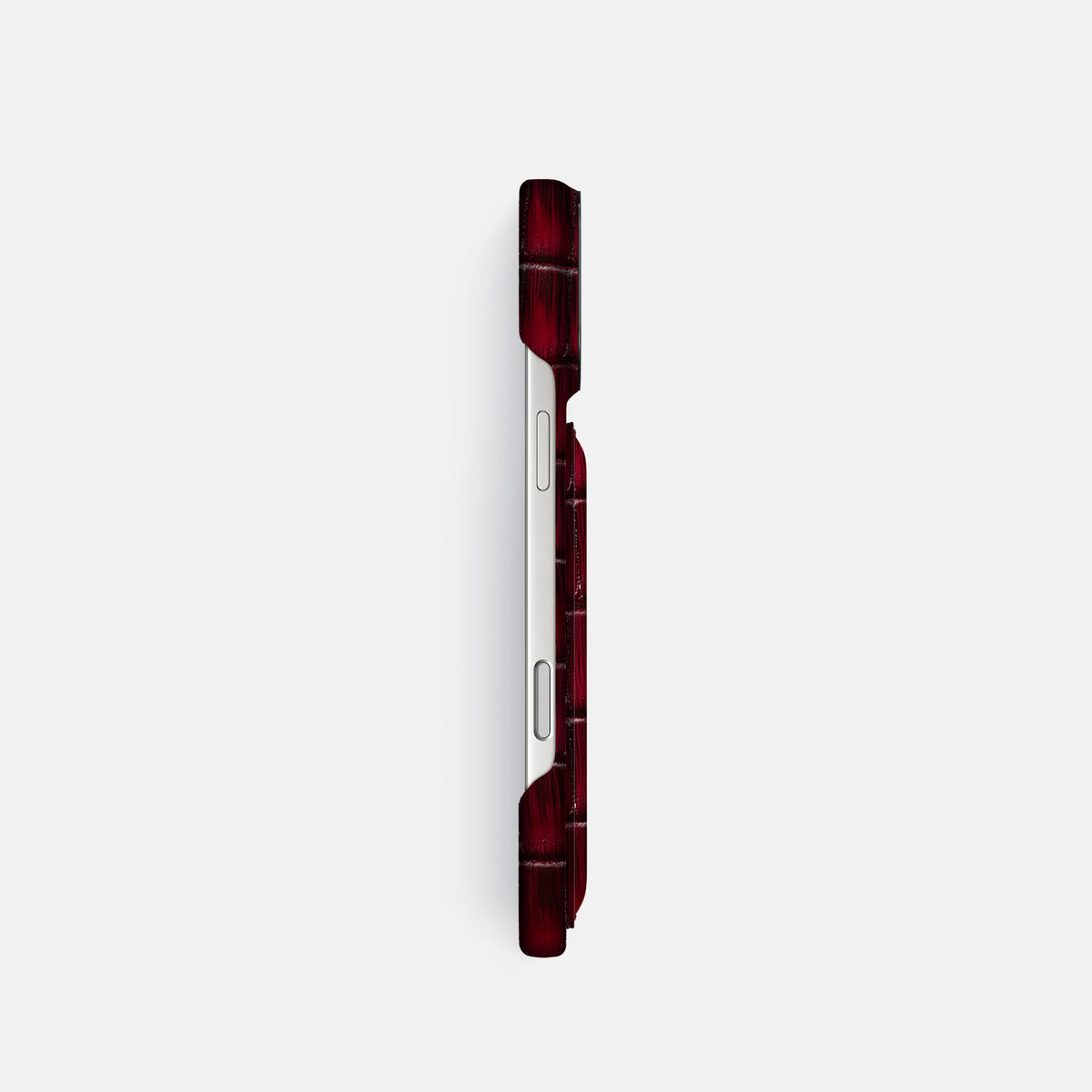 Double Card Case For iPhone 17 Pro In Patina Alligator -3 | Havana-Burgundy-Black