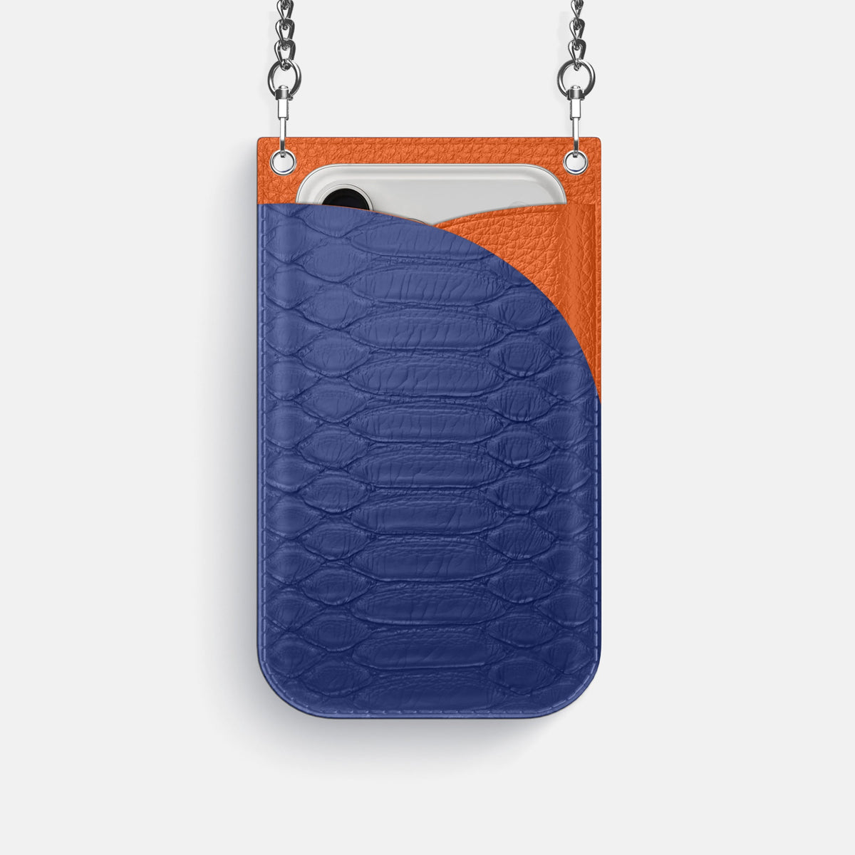 Crossbody Bag For iPhone 18 Pro In Python -1 | Royal-Blue-Steel