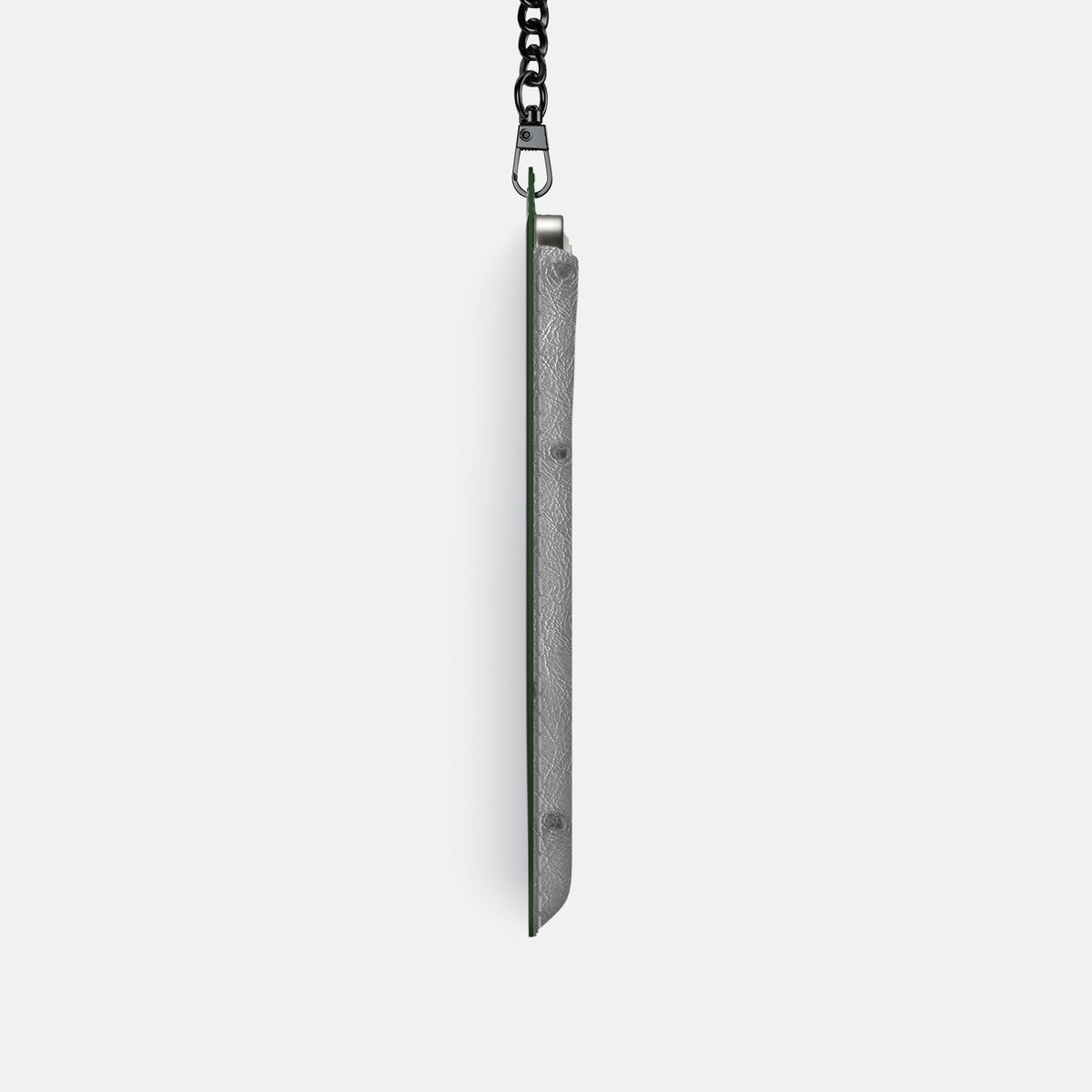 Crossbody Bag For iPhone 17 Pro In Ostrich -4 | Silver-Black