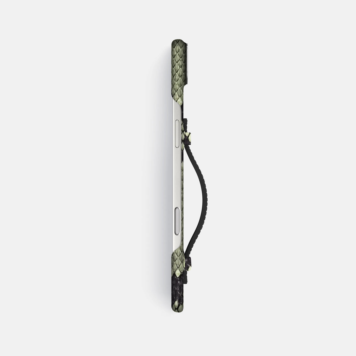 Center Handle For iPhone 17 Air In Deluxe Python -2 | Army-Green-Steel