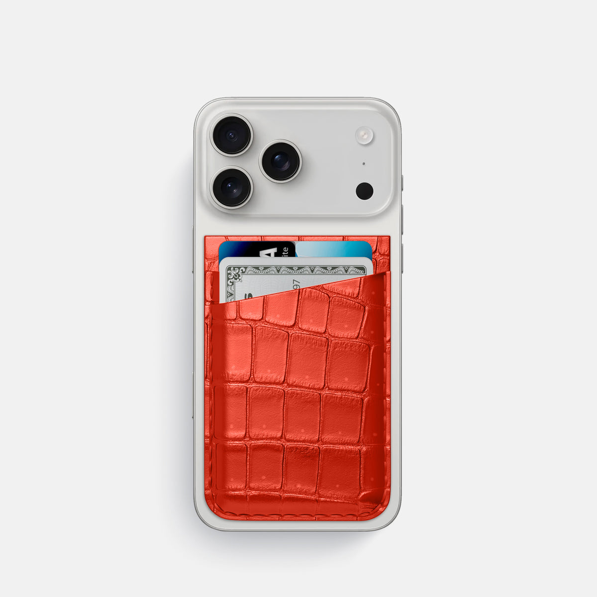 MagSafe Wallet For iPhone 17 Pro In Porosus Crocodile -1 | Rust