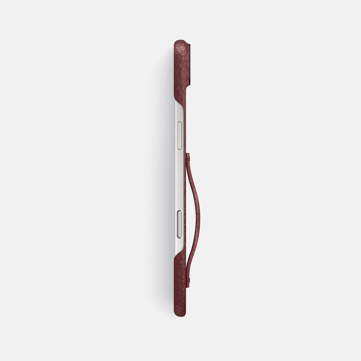 Finger Case For iPhone 17 Air In Calf -3 | Bordeaux-Black