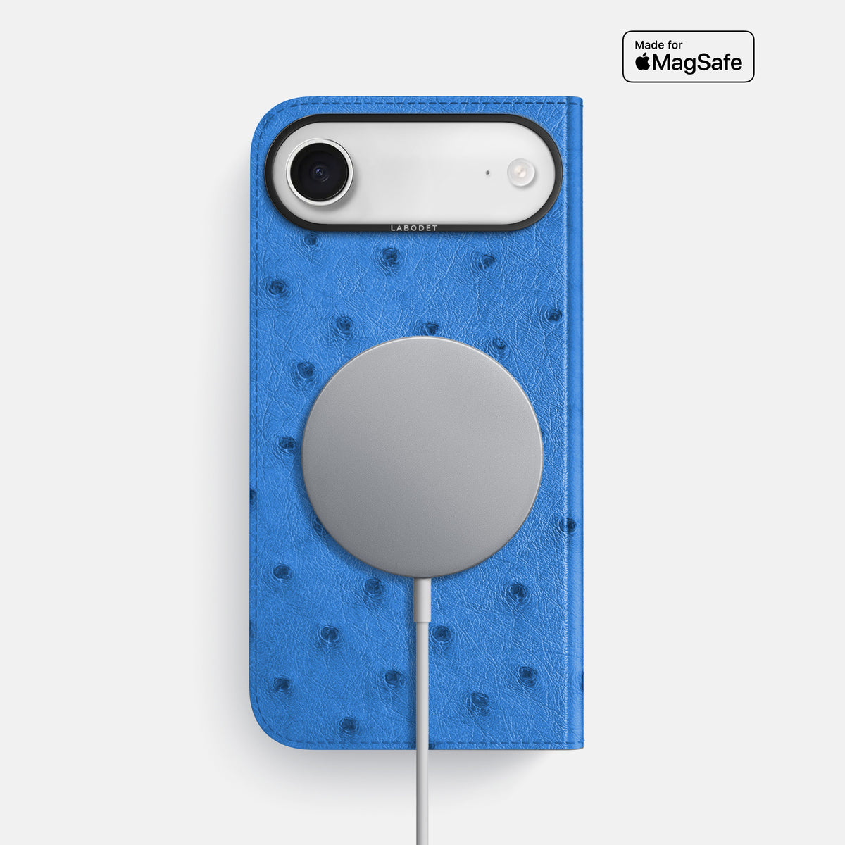 Folio Case For iPhone 17 Air In Ostrich -3 | Royal-Blue-Black