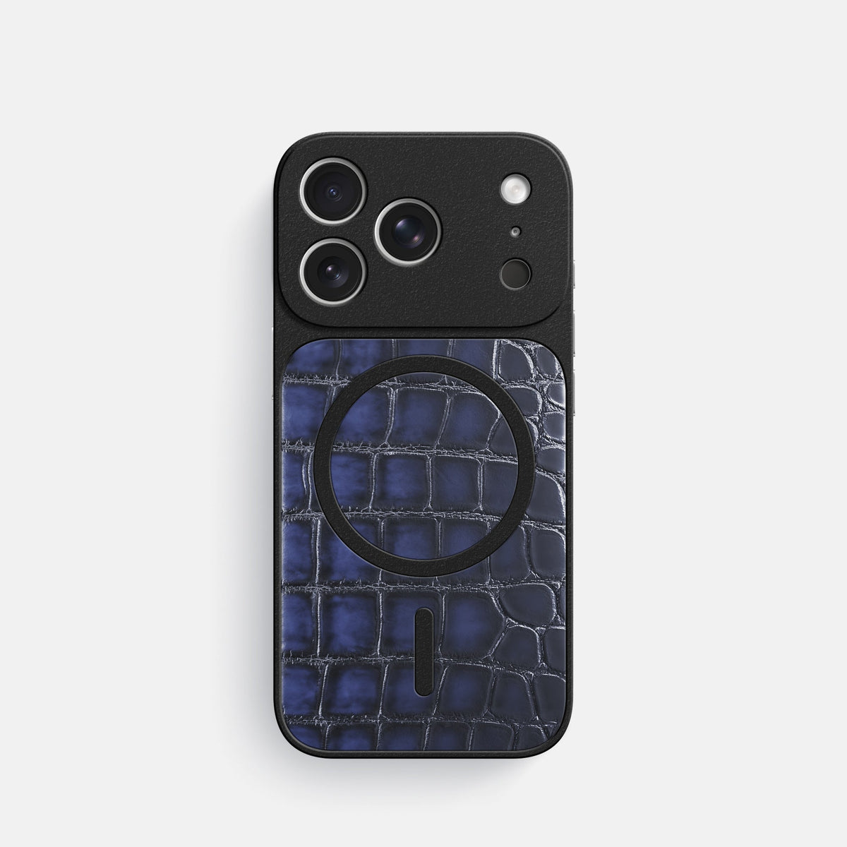 MagSafe Mask For iPhone 18 Pro In Patina Alligator -3 | Havana-Blue