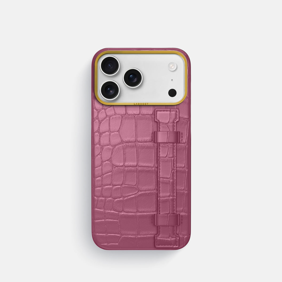 Handle Case For iPhone 17 Pro In Alligator -1 | Pink-Lagoon-Gold