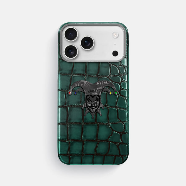 Classic Case With Carbon Joker For iPhone 17 Pro Max In Patina Alligator