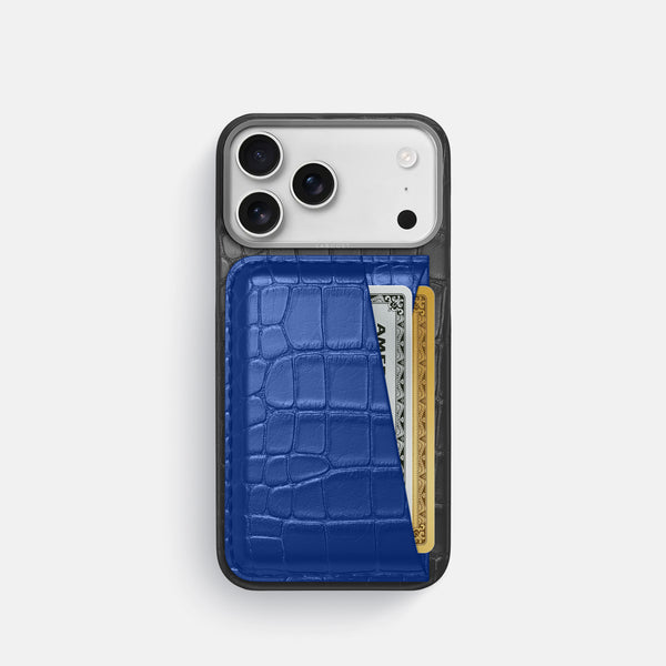 Double Card Case Coloré For iPhone 17 Pro In Alligator