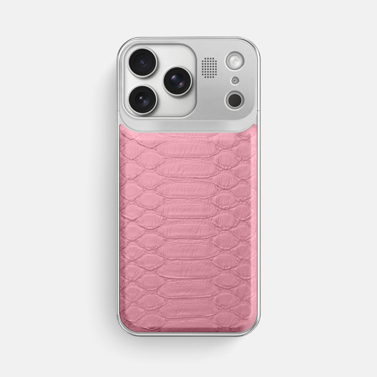 Metal Case For iPhone 17 Pro Max In Python -1 | Pink-Steel