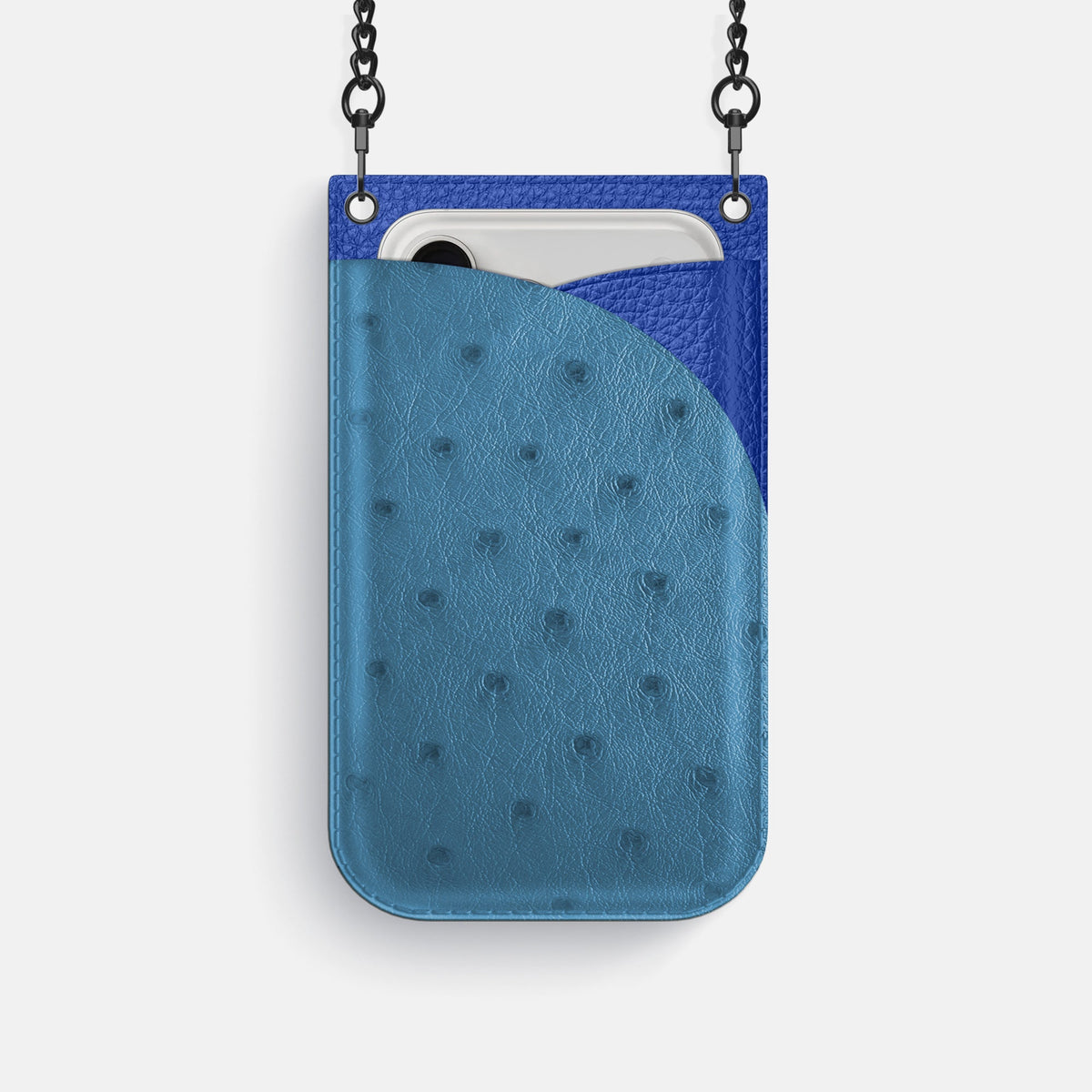 Crossbody Bag For iPhone 18 Pro In Ostrich -1 | Blue-Jeans-Black