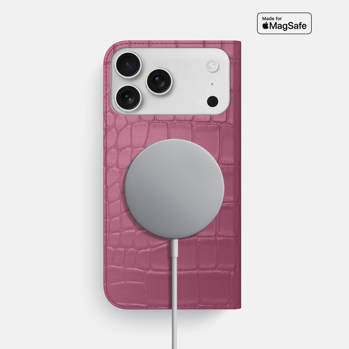 Folio Slim Case For iPhone 18 Pro Max In Alligator -3 | Pink-Lagoon
