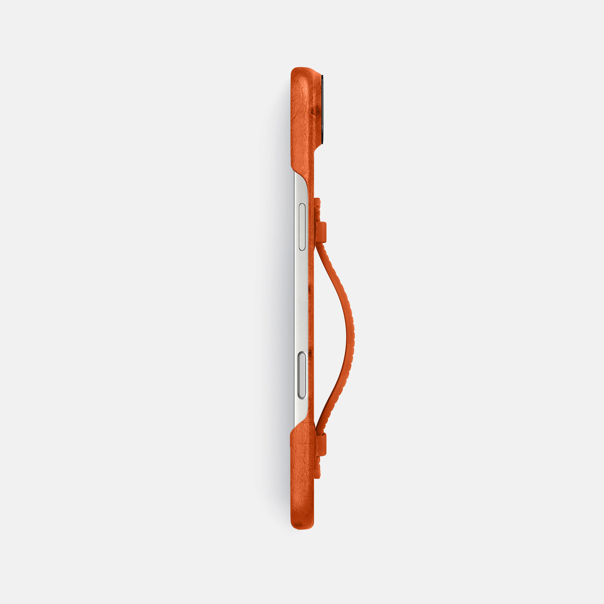Center Handle For iPhone 17 Air In Ostrich -2 | Orange-Black